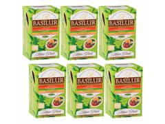 Basilur BASILUR Fruit Infusions - Zeleni sadni čaj, 5 okusov v vrečkah 25 x 1,5 g x6