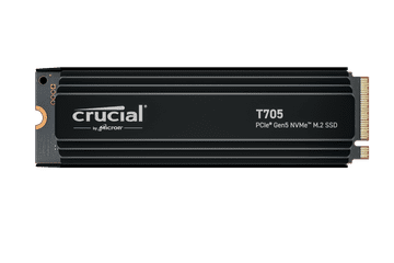 Crucial T705 SSD disk, 2TB, PCIe Gen5, M.2 NVMe, s hladilnikom (CT2000T705SSD5)