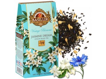 Basilur BASILUR VINTAGE BLOSSOMS - Jasmine Dream Črni listni čaj s cvetovi jasmina in cvetovi nageljna 75 g