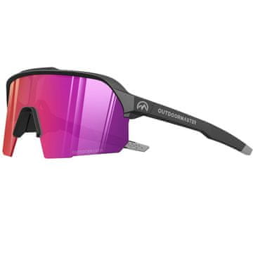 Outdoor master Športna sončna očala Hawk HD Polarized, Black/RoseRed with Revo Green + prozorna leča