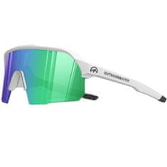 Outdoor master Športna sončna očala Hawk HD Polarized, White/Revo Green + prozorna leča