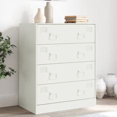 Vidaxl Komoda bela 67x39x83 cm jeklo