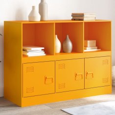 Vidaxl Komoda gorčično rumena 99x39x73 cm jeklo