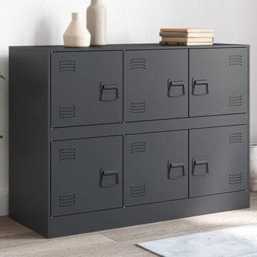 Vidaxl vidaXL Stranska omarica antracit 99x39x73 cm jeklo