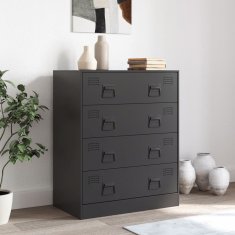 Vidaxl Komoda črna 67x39x83 cm jeklo