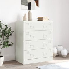 Vidaxl Komoda bela 67x39x83 cm jeklo