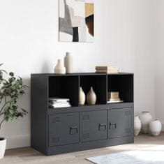 Vidaxl Komoda antracitna 99x39x73 cm jeklo