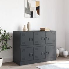 Vidaxl Komoda antracitna 99x39x73 cm jeklo