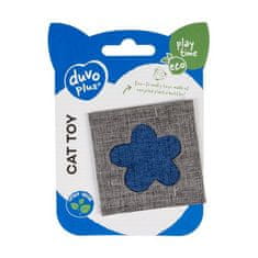 Duvo+ Eko igrača za mačke s cvetličnim vzorcem - z mačjo meto 8x8x1cm
