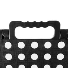Malatec Zložljiv tabure črno-bel 39cm 