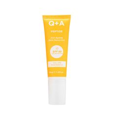 Q+A Zaščitna krema za kožo proti gubam s peptidi SPF 50 Peptide (Anti-Ageing Daily Sunscreen) 50 ml