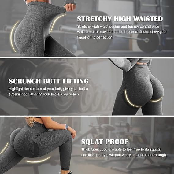 Netscroll PUSH-UP pajkice brez motečih šivov ki poudarijo postavo iz kakovostnega materiala, za vsakdanjo rabo in šport, leggings pajkice za popolno udobje in stil, SeamlessLeggings