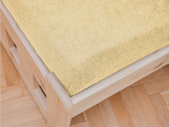 Ljubki dom Frote rjuha za otroško posteljico smetanasta 60x120 cm