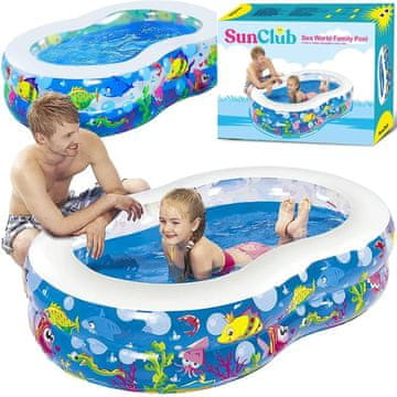 Ljubki dom Otroški napihljivi bazen 175 x 109 cm PISANE RIBICE