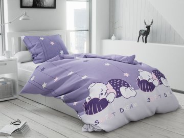 Ljubki dom Otroška posteljnina SWEET DREAM vijolična