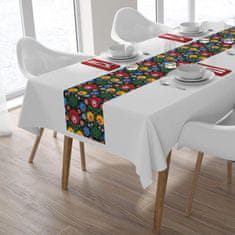 Ljubki dom Dekorační běhoun COLOURED FLOWERS 45 x 140 cm