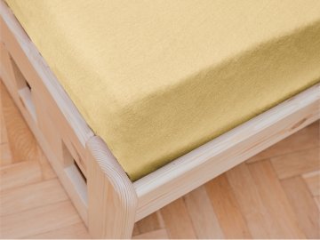 Ljubki dom Jersey rjuha za otroško posteljico smetanasta 70 x 140 cm