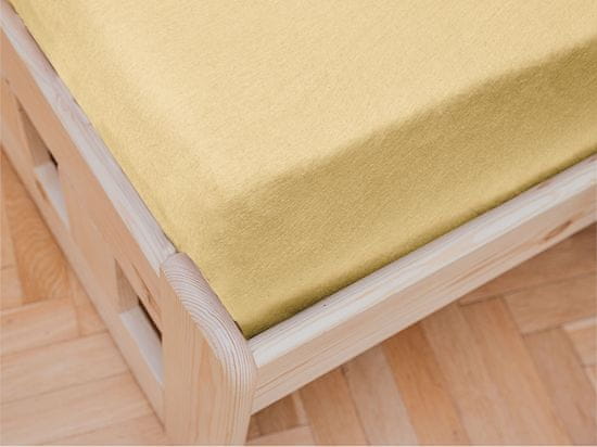 Ljubki dom Jersey rjuha za otroško posteljico smetanasta 60 x 120 cm