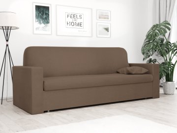 Ljubki dom Raztegljiva prevleka za sedežno garnituro za 3 Classic temno rjava