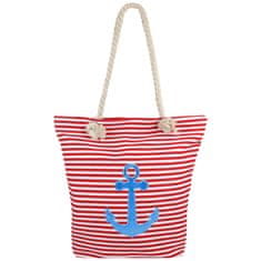 Ljubki dom Torba za plažo ANCHOR, rdeče-bela