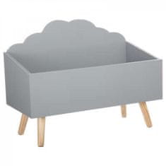 Ljubki dom Škatla za igrače CLOUD siva