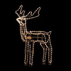 Ljubki dom Rumen LED svetleči severni jelen MEDIUM z gibljivo glavo, 90 cm