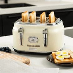 Westinghouse Retro White 4 Slice opekač kruha