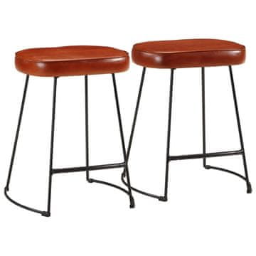 Vidaxl vidaXL Barski stoli, komplet 2 kosov, temno rjavi, 40x29,5x53 cm