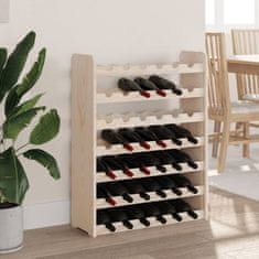 Vidaxl Stojalo za vino 67,5x25x87 cm trdna borovina