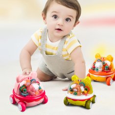 CAB Toys Navijalni avto za otroke Medvedík - roza