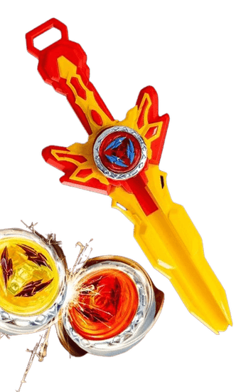 CAB Toys Otroški meč z vrtavko - rumen