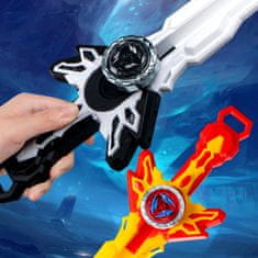 CAB Toys Otroški meč z vrtavko - črn