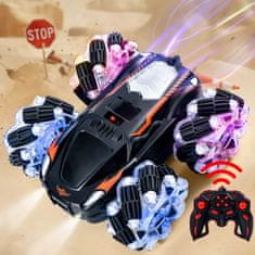 CAB Toys Stunt dvostranski RC avto na daljinsko upravljanje - črn