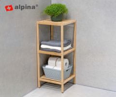Alpina kopalniški regal, 3 nivoji, bambus