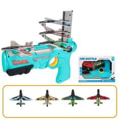 CAB Toys Igrača letalo katapult z ročnim upravljanjem (1x katapult, 4x letalo)