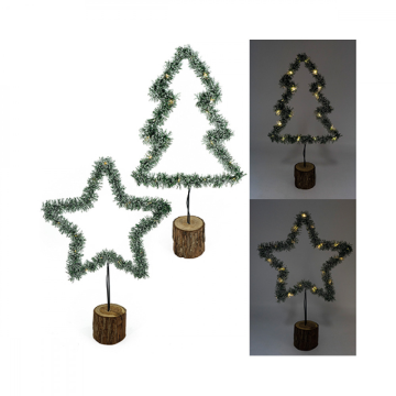 Ljubki dom Komplet 2 LED božičnih okraskov CHRISTMAS