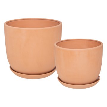 Ljubki dom Set 2 terakotnih cvetličnih loncev COSY