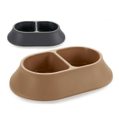 Ljubki dom Plastična dvojna posodica za pse/mačke PETS - več barv
