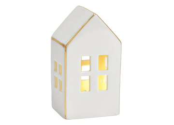 Ljubki dom Bela LED porcelanasta hiška SHINY HOUSE