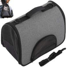 Ljubki dom Transportna torba za psa/mačko CASEBAG siva