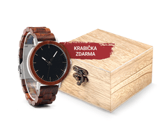 Ljubki dom Lesena ročna ura Red Sandalwood