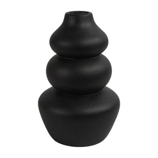 Ljubki dom Črna keramična vaza CAIRN 22 cm