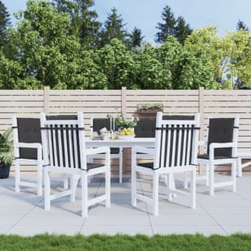 shumee vidaXL Blazine za vrtne stole 6 kosov črne 100x50x3 cm oxford tkanina