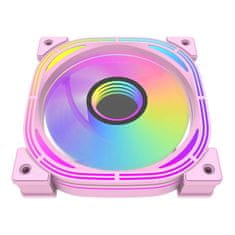 darkFlash ARGB komplet računalniških ventilatorjev Darkflash INF24 5v1 (roza)