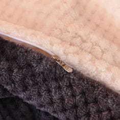 HOME & MARKER® Posteljnina, Posteljne prevleke, Topla posteljnina, Pliš posteljnina ( 1x prevleka za odejo + 1 x prevleka za vzmetnico + 2 x prevleka za vzglavnik, Bež/Siva)| FLEECEDREAM