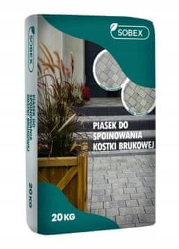 Sobex Pesek za fugiranje tlakovcev 0-2 mm grafit 20 kg
