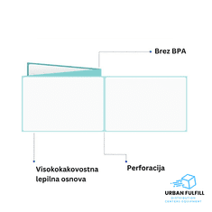 URBAN FULFILL Termo etikete 100x150mm | Pakiranje 1250 kos | Termične nalepke | Termosferne etikete