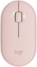 Logitech Miška Pebble M350 Wireless, roza