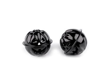 Noč čarovnic z bučo Ø30, 40 mm - (Ø30 mm) črna (2 kosa)