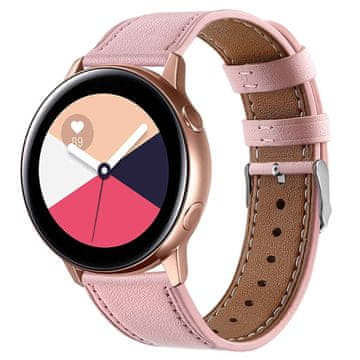 BStrap Leather Italy pašček za Garmin Vivoactive 5, pink